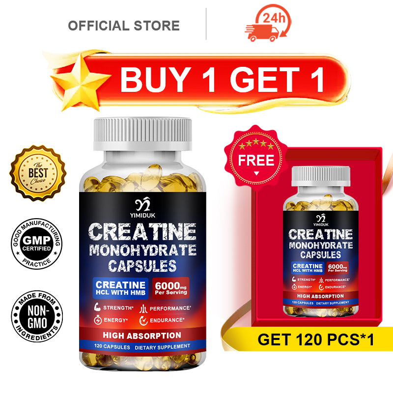 Creatine Hcl Capsule - 3-in-1 Creatine Monohydrate HCL HMB Supplement,