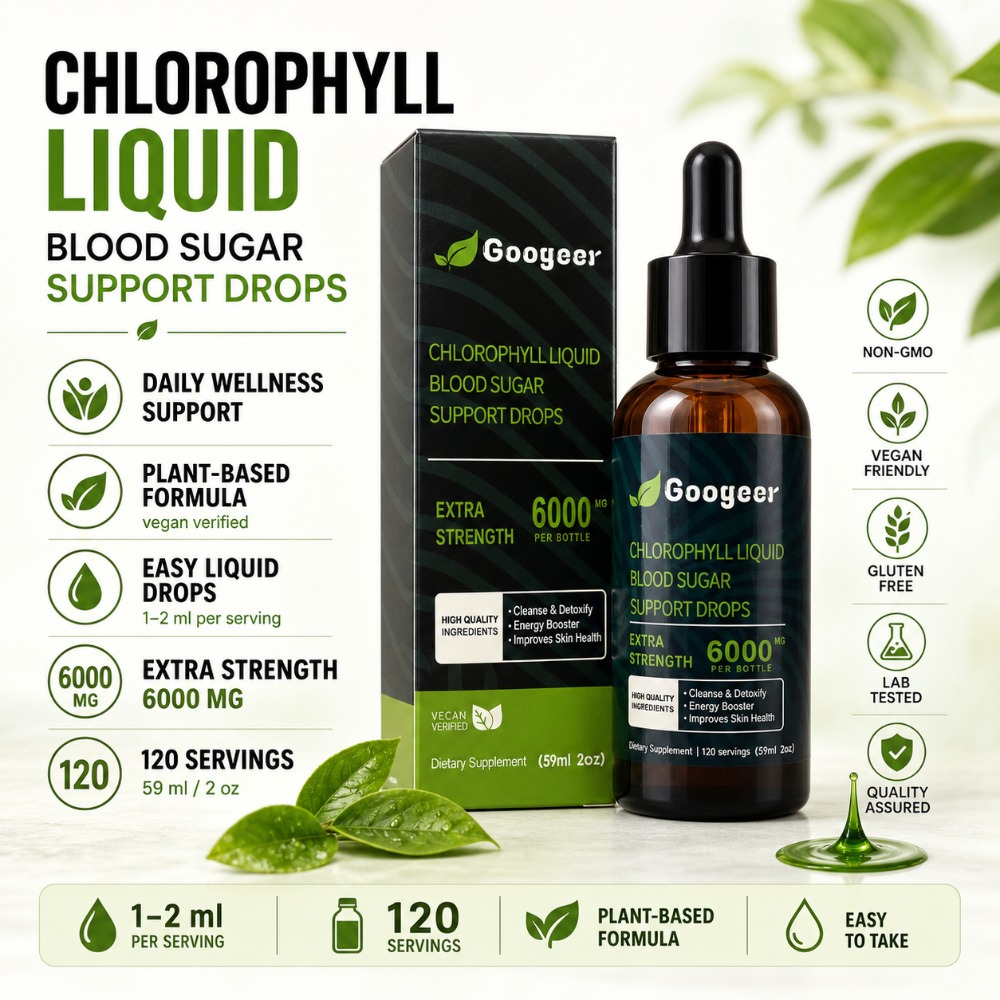 L-Carnitine Liquid - Googeer Chlorophyll Liquid Drops 6000mcg 59ml