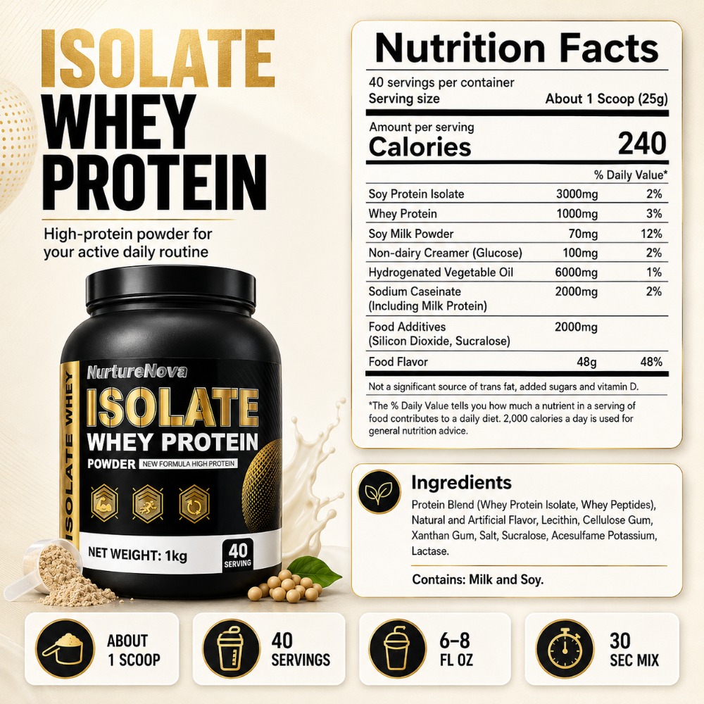 NurtureNova Isolate Whey Prote - Fitness Nutrition Whey Protein 评论和价格