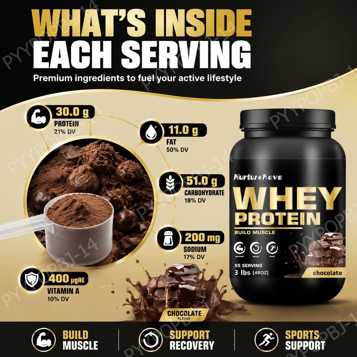 NurtureNova Chocolate Whey Pro - Fitness Nutrition Whey Protein 评论和价格