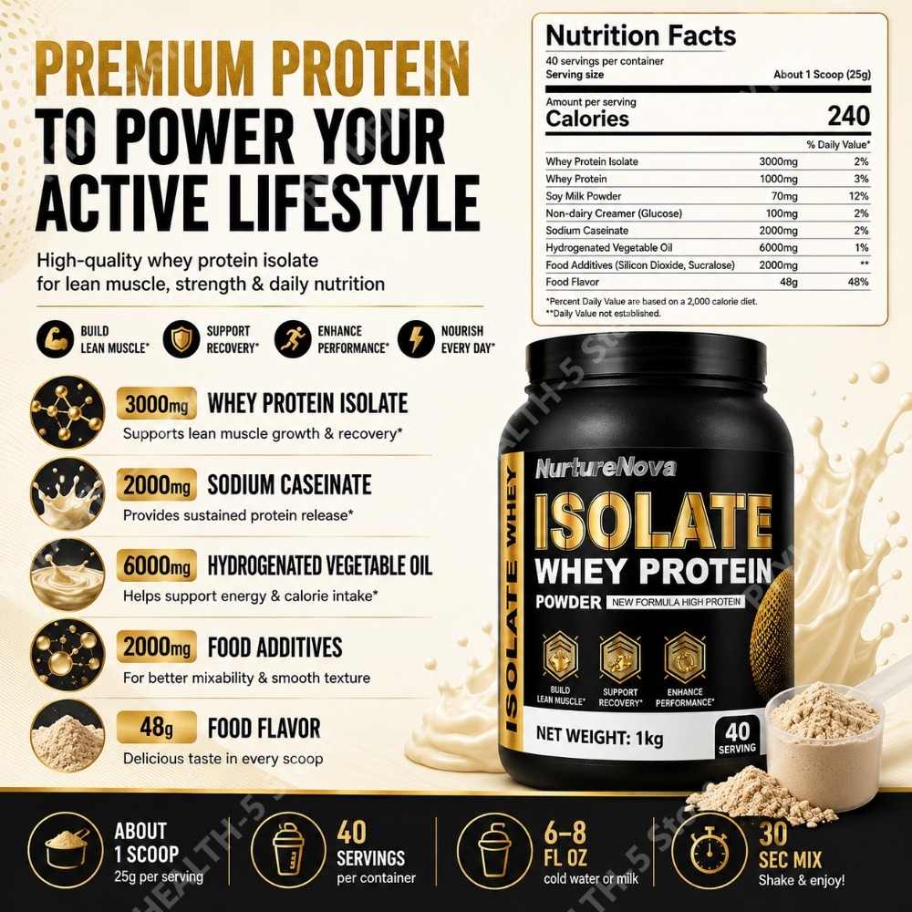 Isolate Whey Protein Powder 1k - Fitness Nutrition Whey Protein 评论和价格