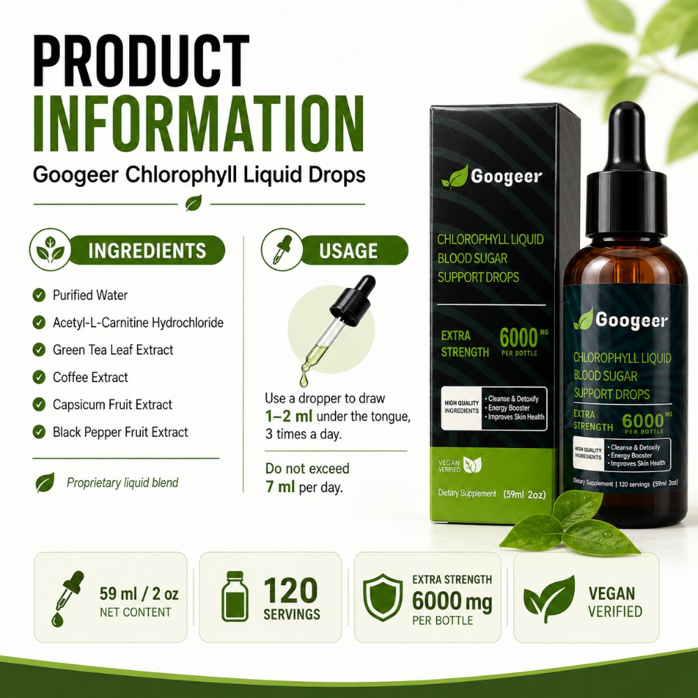 Googeer Chlorophyll Liquid Dro - L-Carnitine Liquid 评论和价格